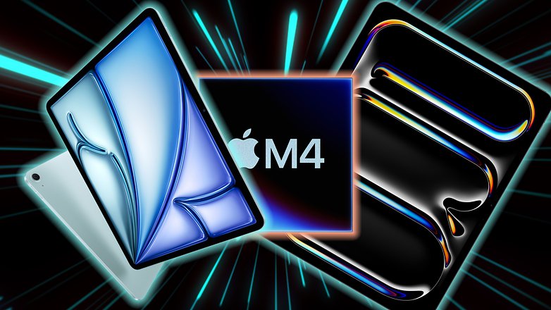 Apple iPad Air, M4 Chip und iPad Pro auf einem Symbol-Bild