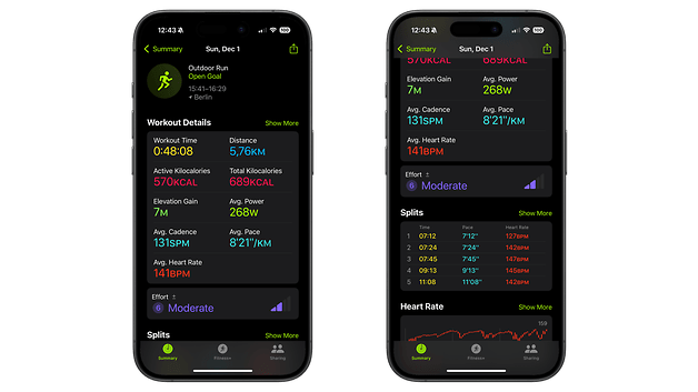 Apple Watch 10: Screenshots zeigen Workouts beim Laufen