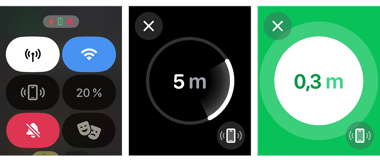 Apple Watch 2 Screenshots vom Precision-Finding-Features