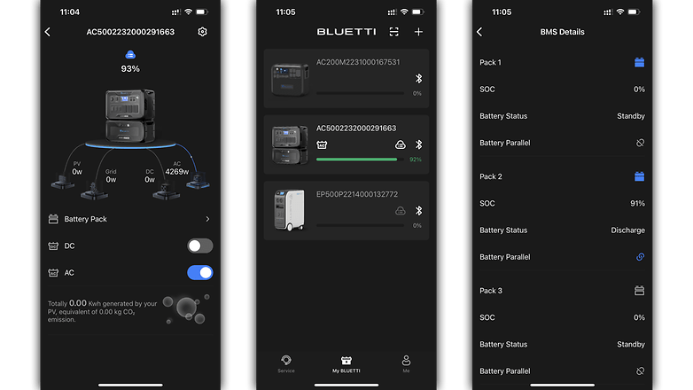 Bluetti AC500 App Screenshot