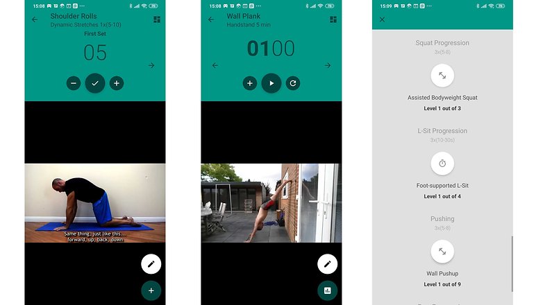 Bodyweight Fitness app screenshots