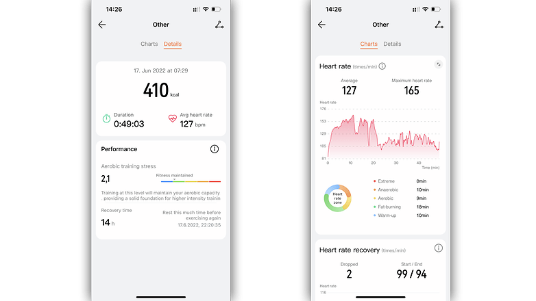 Screenshots: Huawei Health mit Watch GT3 Pro