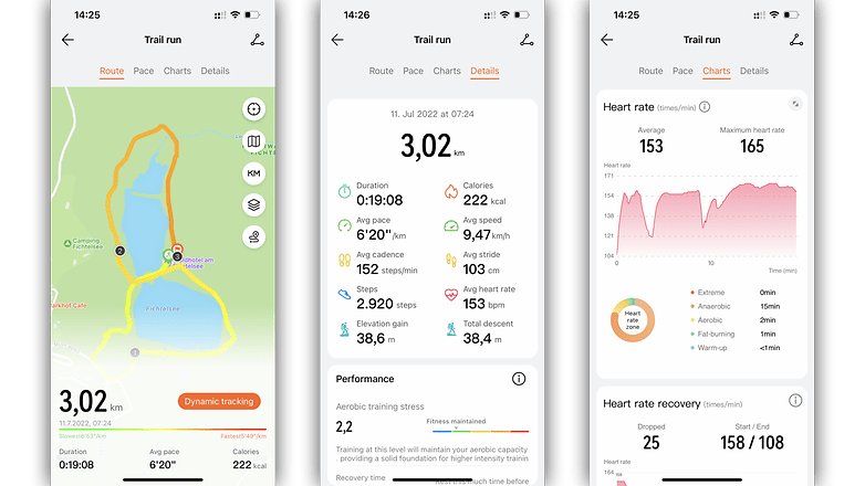 Screenshots: Huawei Health mit Watch GT3 Pro