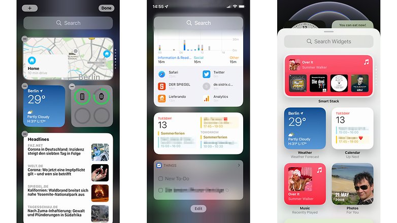 Apple iOS 15 nuevos widgets