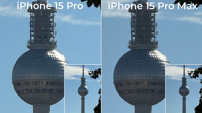 Comparatif photo iPhone 15 Pro et 15 Pro MAX