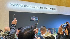 Samsung transparent micro LED TV demonstration during CES 2024