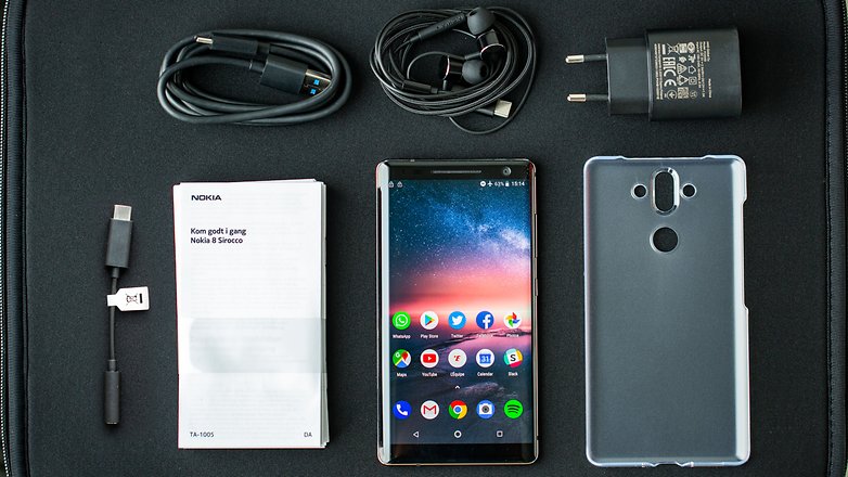 AndroidPIT nokia 8 sirocco box content