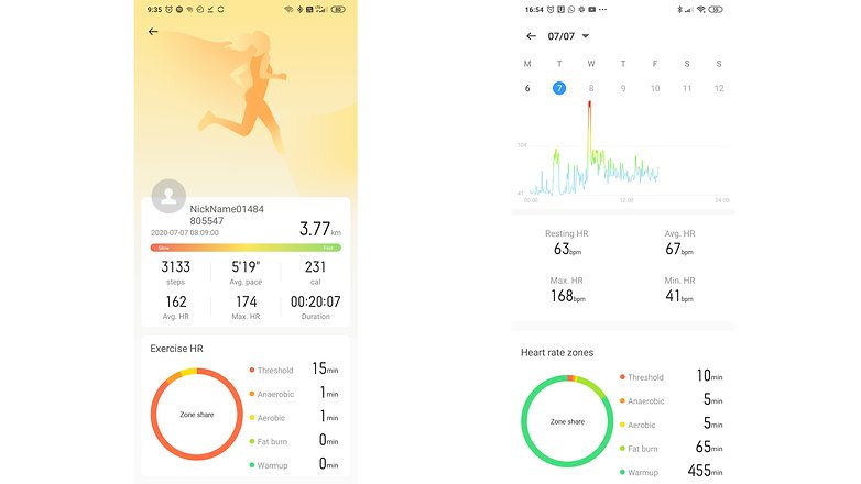 AndroidPIT realme band workout
