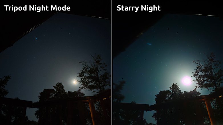 AndroidPIT realme x3 superzoom image quality starry night vs tripod