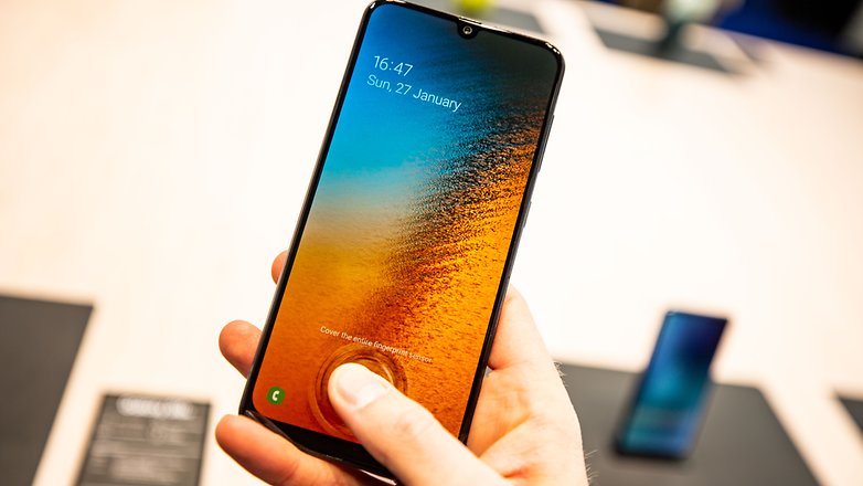 AndroidPIT samsung galaxy a50 in display fingerprint