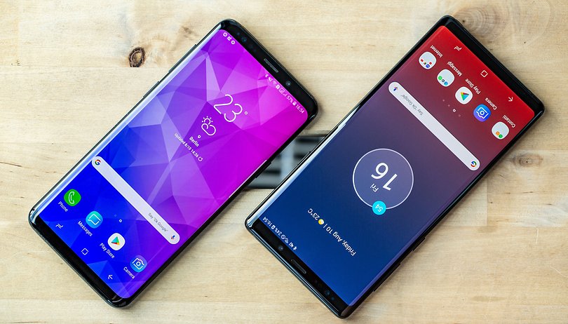 AndroidPIT samsung galaxy note 9 vs s9 plus front