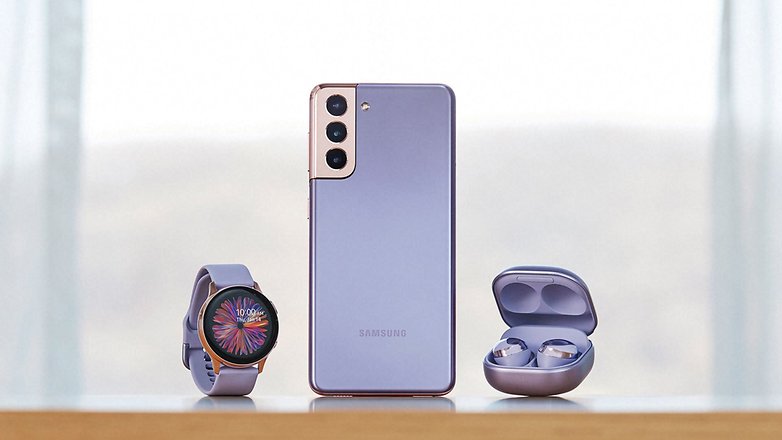 samsung galaxy s21 plus violet buds pro watch c3po