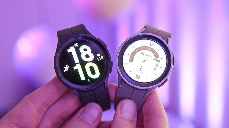 Samsung Galaxy Watch 5 Pro in light and dark