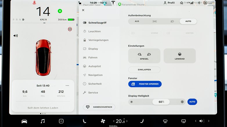 AndroidPIT tesla model 3 screen