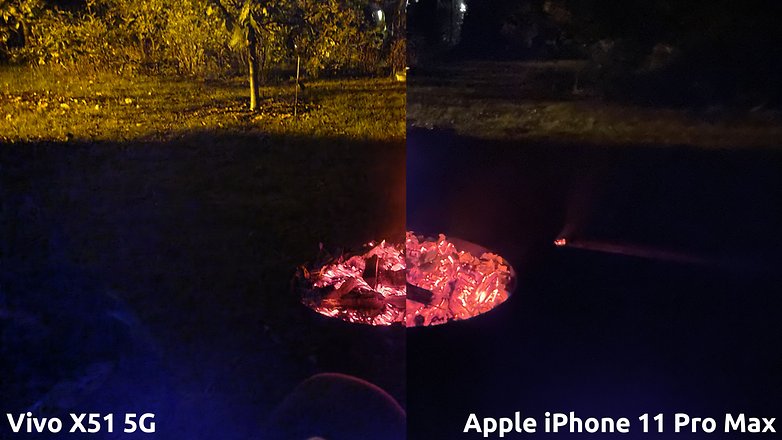 NextPit vivo x51 5g vs iphone nightmode