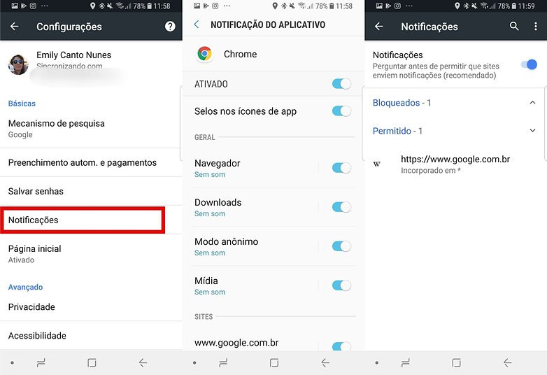 chrome notificacoes