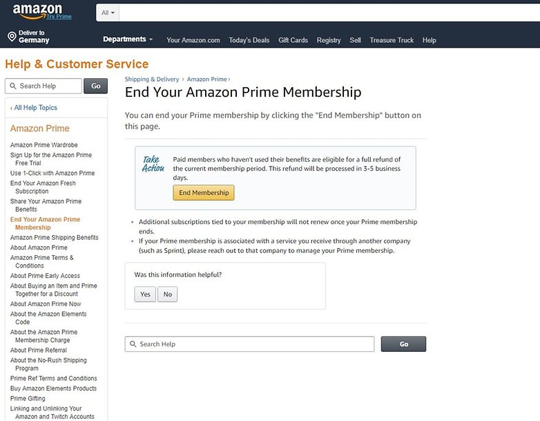 Amazon Prime lemondás