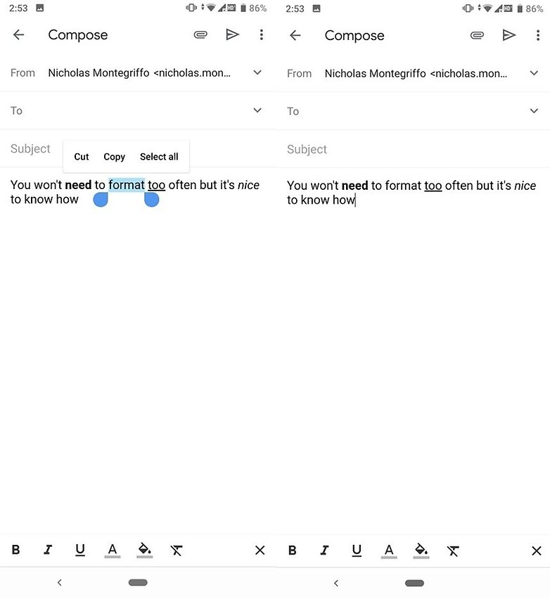gmail format