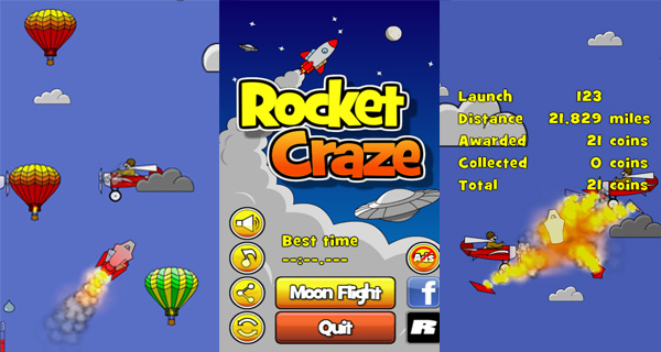 screenshot rocket craze app game