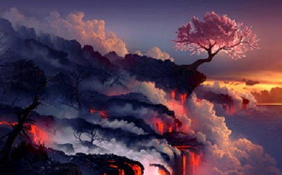 hdwallpapersimage com fantasy lava landscape wide hd wallpaper 1920x1200