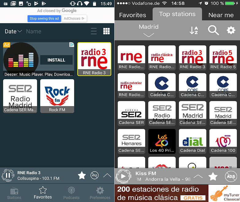 Screenshot radios de espana