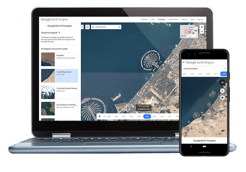 google earth engine smartphone