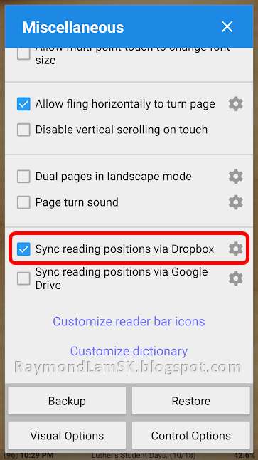 moon reader misc sync reading positions