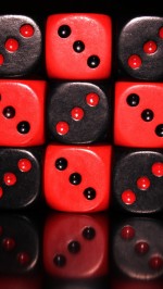 Black red dice
