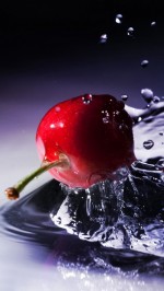 Cherry and water