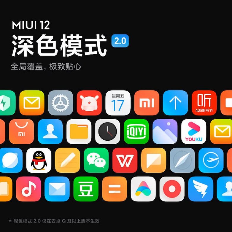 Xiaomi MIUI 12 dark mode 2.0 1 1