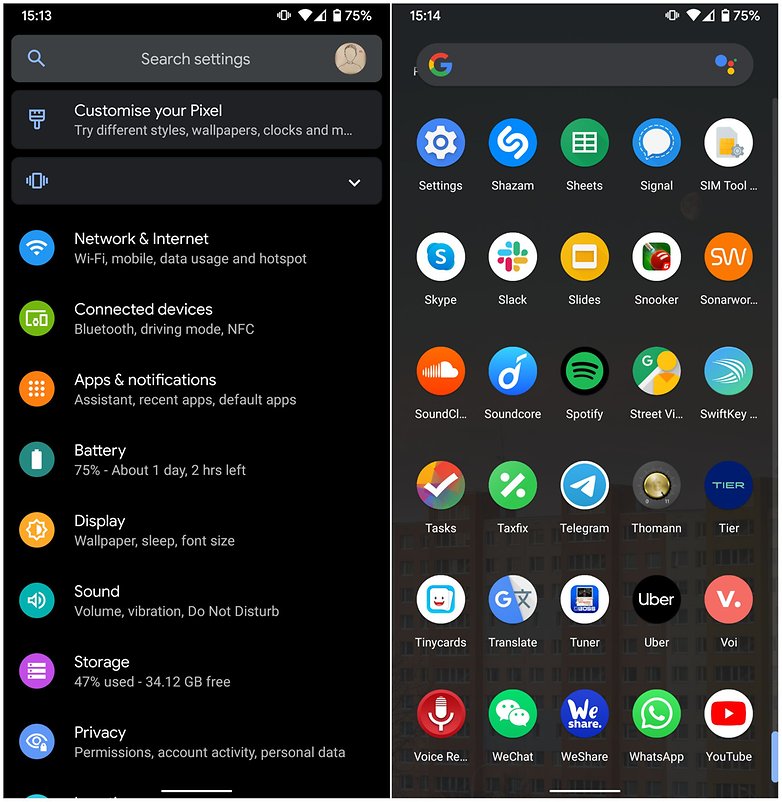 android 10 dark mode