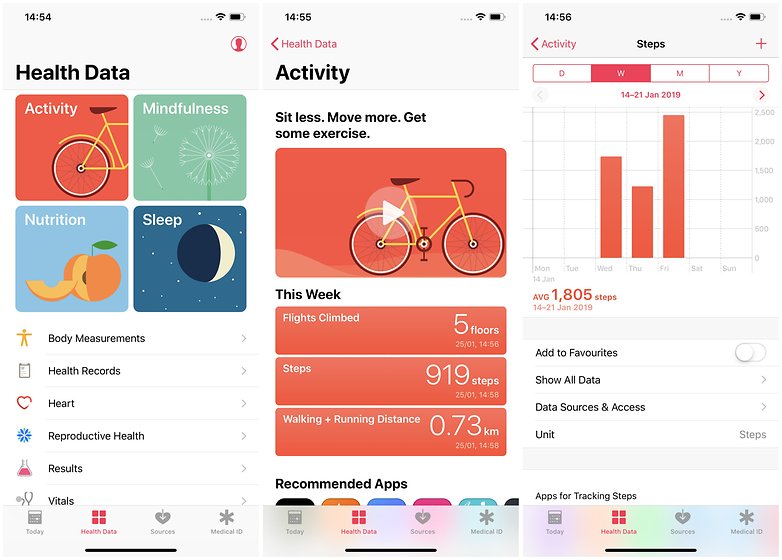 apple health app steps