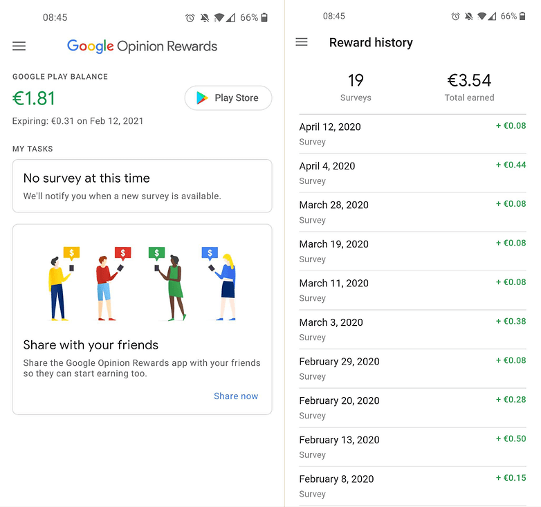 google rewards screenshots