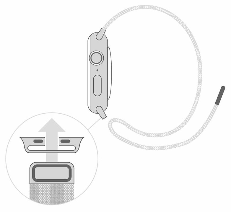 milanese loop watch band diagram