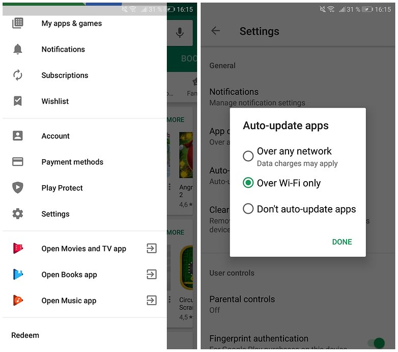 play store matikan kemas kini automatik