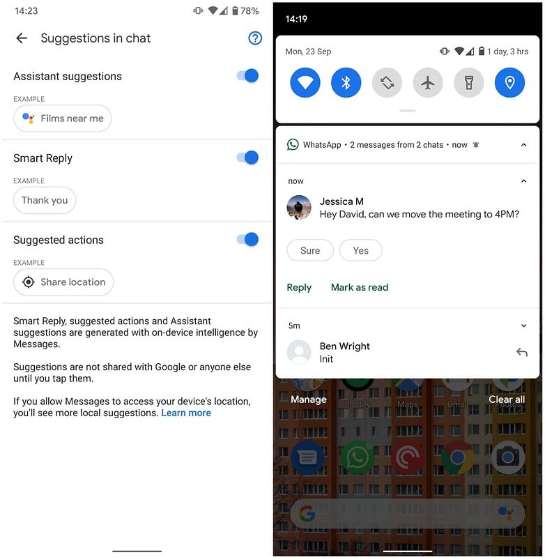 smart reply android 10