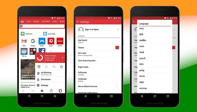 90 languages opera mini