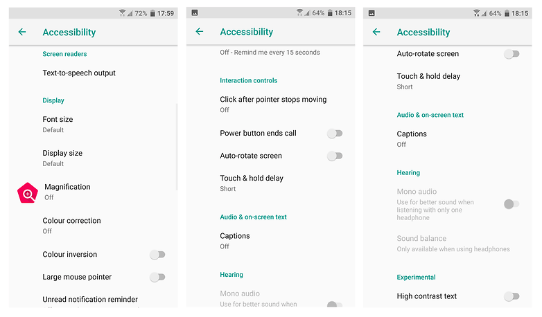 accessibility htc screenshot