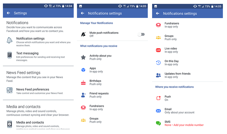 facebook notifications