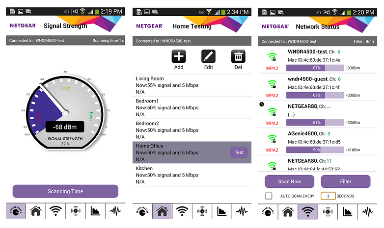 obrazovky netgear