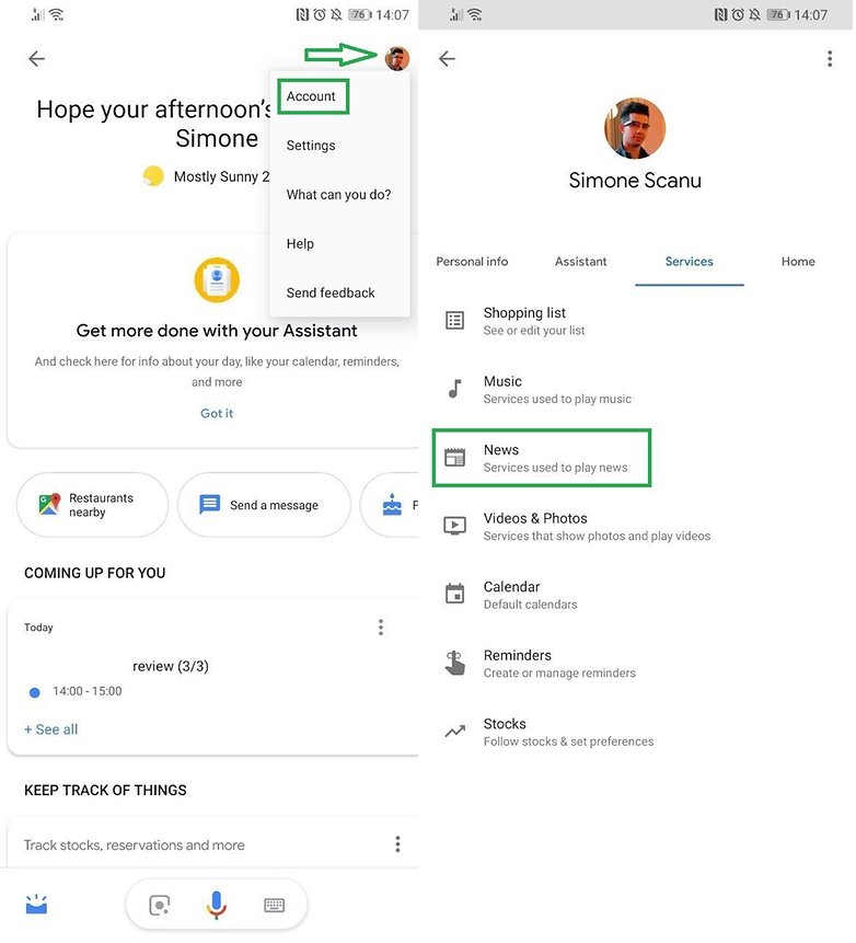 google assistant setup