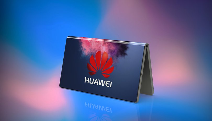 huawei foldable smartphone 3d renders 4