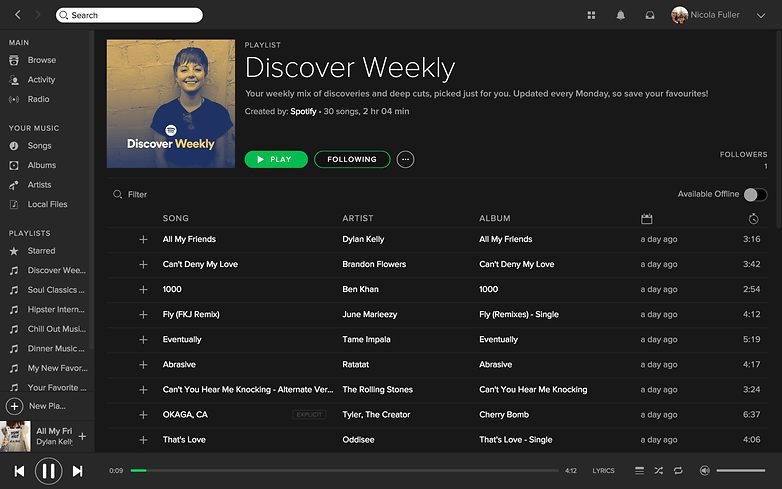 spotify discover weekly