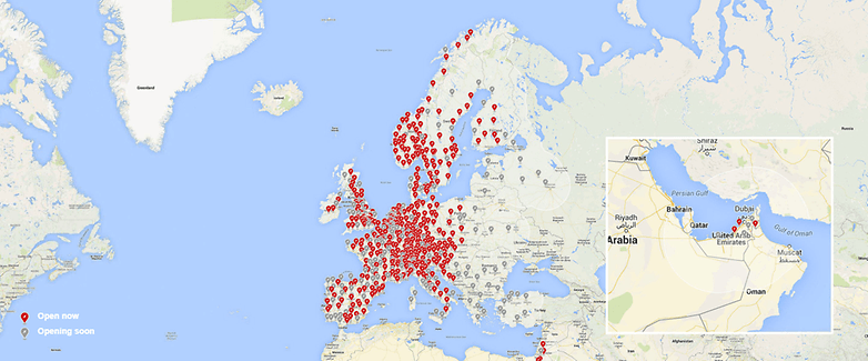 tesla supercharger map