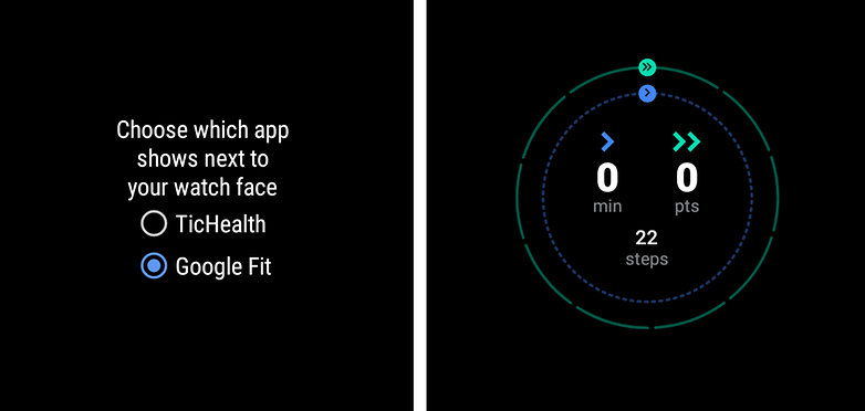 Google fit cheap ticwatch pro