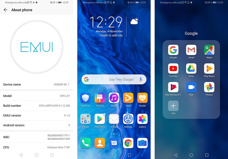 honor 9x emui