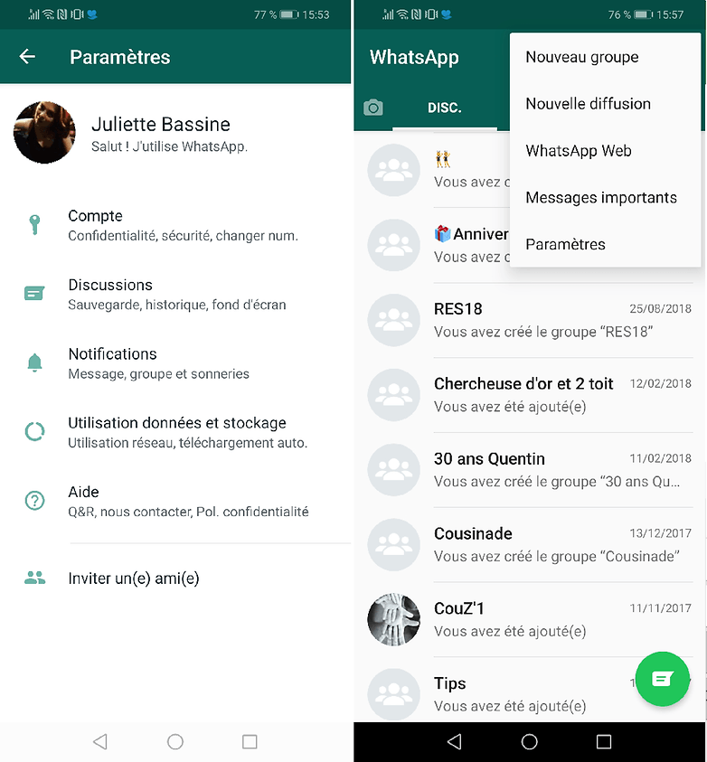 whatsapp interface