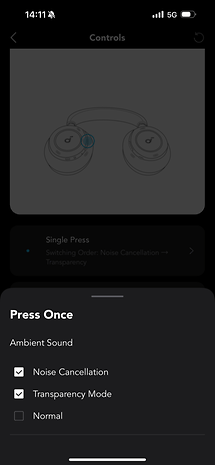 Soundcore Space One Pro Bluetooth headphones app screenshots.