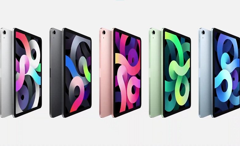 Apple iPad Air in allen fünf verfügbaren Farben