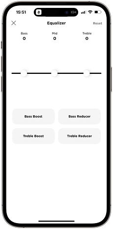 Capture d'écran de l'application Bose Music du casque sans fil Bose QuietComfort Headphones